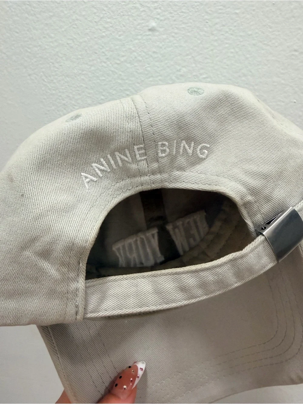 Anine Bing NEW YORK Embroidered baseball cap